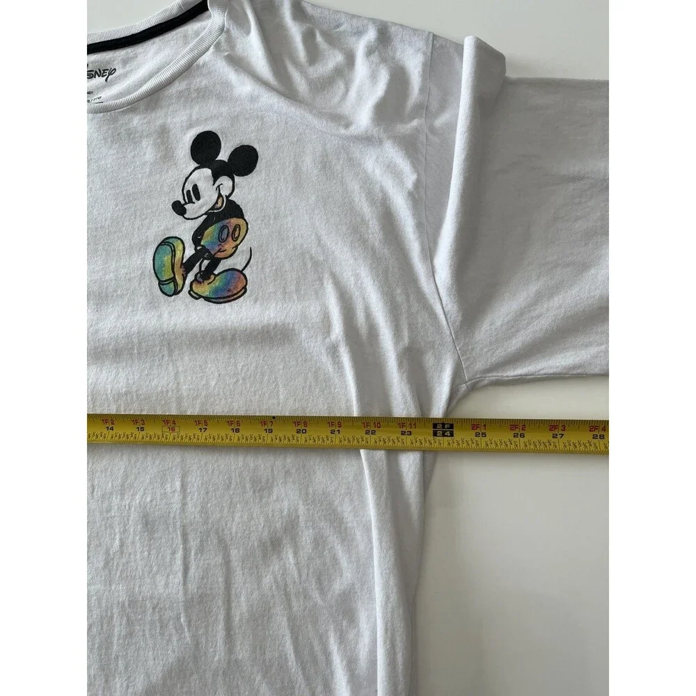 Disney Mickey Mouse Tie Dye Watercolor 2 Sided T Shirt Long Sleeve Tee Adult XXL - Picture 4 of 8